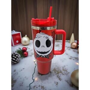 🎁XMAS SALE OOGIE BOOGIE TUMBLER NIGHTMARE BEFORE CHRISTMAS RED 40OZ BRAND NEW!